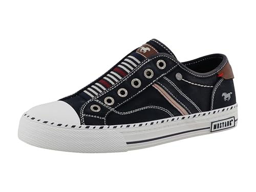 MUSTANG Baskets basses pour femme, Bleu 00003, 39 EU