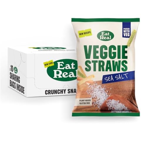 Eat Real Sea Salted Veggie Straws 10 x 110g Cover