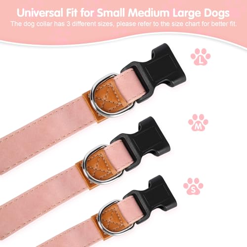 Collar de piel sintética para perro ajustable con hebilla rápida miniatura 2
