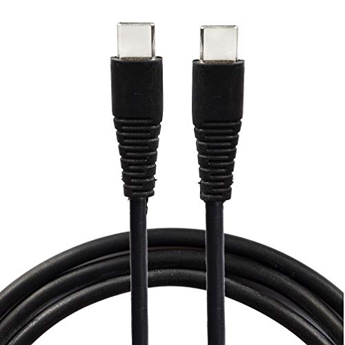 JGD PRODUCTS Type-C to Type-C 3 Amp Fast Charging Data and Sync Cable Extra Tough Power Delivery 18W Compatible (3 Feet) 1M - Black