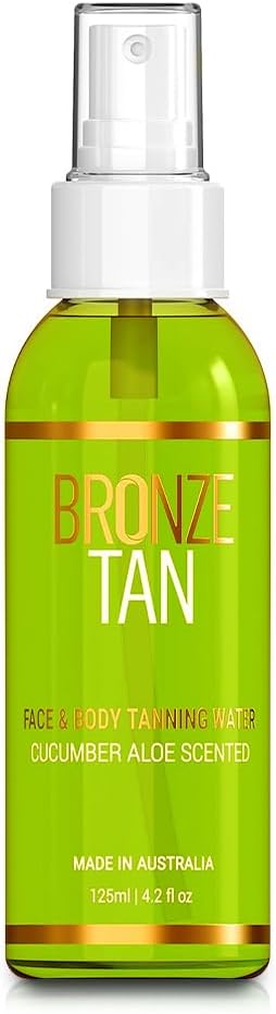 Bronze Tan Self Tanning Water Spray For Face | Hydrating Self Tan Water for a Natural Sunless Tan | Self Tanner Ideal for All Skin Types | Buildable Fake Tan 125ml(4.2 fl oz)