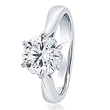 HB AMERICA plata de ley 925 rodiado-plateado round-shape zirconia cúbica