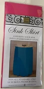Better Home Vinyl Sink Skirt, Embossed Design, Self Stick Pink