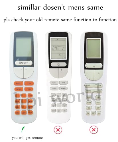 Image of LipiWorld YAA1FB1 AC Remote Control (Suitable /Replacement /Compatible Bluestar Split AC Old Remote Exactly Same Remote Will Only Work) Compatible for Bluestar AC Remote VE-133