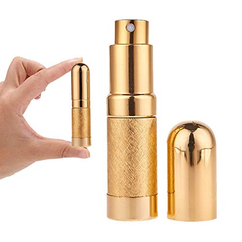 Preisvergleich Produktbild KAIKUN Mini Parfümzerstäuber Parfümzerstäuber Nachfüllbar Parfüm-Reiseflasche Reise-Parfüm-Flasche Parfümflasche Parfüm Sprühflasche Gold