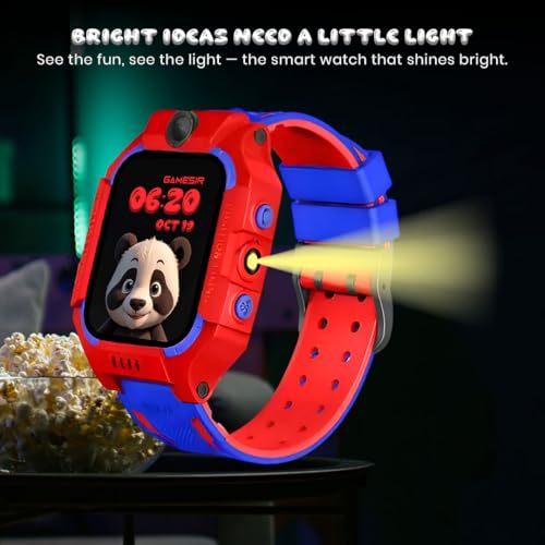 Image of GameSir Q18 Kids Smart Watch, 2G /3G Connectivity, Voice Calling, GPS Tracker, Two-Way Calling, SOS Function, Camera & Water Rasistence, Smartwatch for Kids - Boys & Girls - (Red)