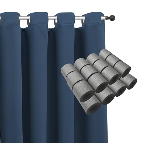 Curtain Spacers for Eyelet Curtains – 24 Pcs Pole Separators & Dividers – Up to 28mm Rod Compatibility – Better Hanging & Spacing