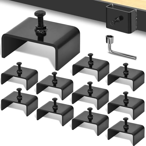 Superunner Heavy Duty Weld-On Stake Pocket Steel Trailer Stake Pockets for Flatbed Trailers Utility Trailer Tie Down Anchors Fits 2x4 Lumber Includes Locking Bolt & Socket Wrench 12pack