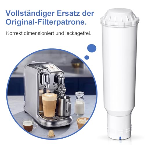 Image of Filswa Water Filter Cartridge for Coffee Machines, Replacement for Melitta Filter Cartridge, Pro Aqua, Nivona Water Filter, Krups F088 Filter Cartridge, Compatible with Krups, Jura, Caffeo Solo (Pack