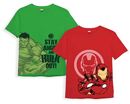 Image of minicult Marvel's Avenger Regular Fit Character Printed Tshirt for Boys and Girls (Avengers)(Blue 4)(Pack of 1)