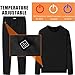 LIUHD 12 Areas Electric Thermal Underwear,USB Electric Heated 3-Level Temperature Winter Thermal Shirt for Man Woman,Man,L