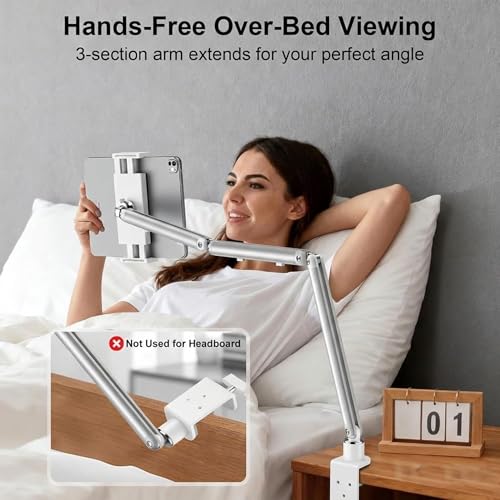 Image of iPad Holder For Desk, Adjustable Tablet Arm iPad Desk Mount with C-Clamp