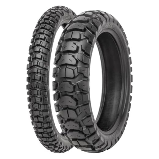 Tusk 2Track Adventure Motorcycle Tire Set – Front 90/90-21 & Rear 140/80B-18, Dual-Sport Bias Tires, Directional Knobby Tread, DOT Compliant