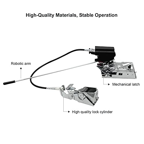 Image of Left Driver Side Door Latch F4TZ-15219A65-A Fits for Ford F-150 F-250 F-350 Bronco 1992-1997 Door Lock Latch Cable Assembly