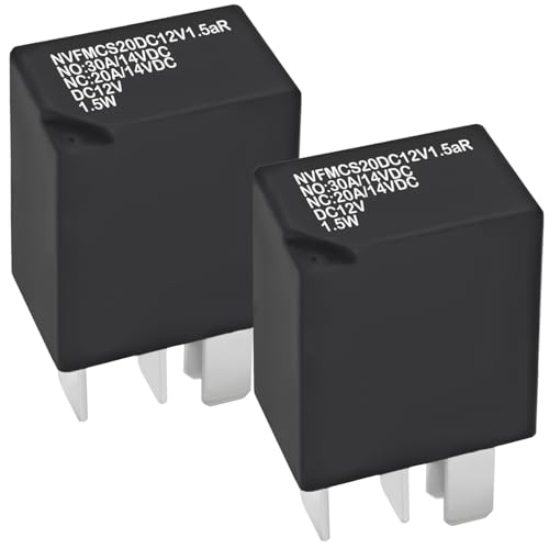 Relay NVFMCS20DC12V1.5aR (Pack of 2) - 12VDC 5-Pin Automotive Power Relay
