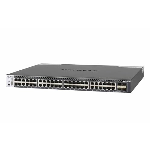NETGEAR ProSafe M4300-48X 48 Port Switch XSM4348CS | L3 Managed Stackable | 48x10G Ethernet Ports | 4xSFP+ Slots | Rack-Mountable | Cloud Care's 3 Year Warranty SupportPlus Included