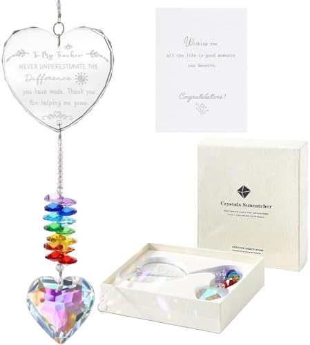 Teacher Appreciation Gifts, K9 Crystal Suncatcher Teacher Gifts for Women, Teachers Retirement Thank You Gift