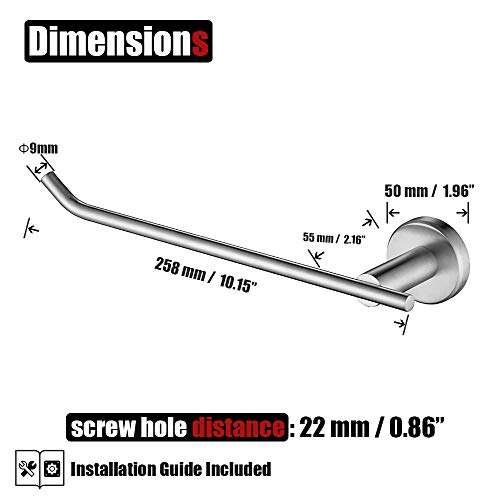 Jqk Hand Towel Bar, Stainless Steel Towel Ring For Bathroom, 9 Inch Necklace Holder Brushed Finish Wall Mount Left Hand, Tr101-Bn #TOP1