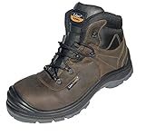Lion Safety Botas de Seguridad de Piel Nobuck | Calzado de Seguridad | Zapatos de Seguridad | Zapatos de Trabajo | Botas de Trabajo Ligeras | Talla 47