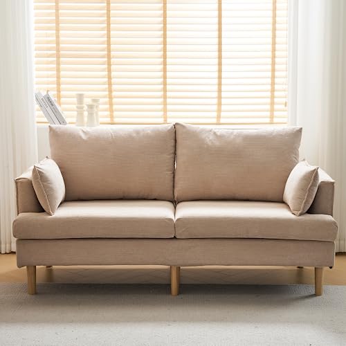 オーエスジェイ(OSJ) ソファ ソファー 2人掛け 2.5人掛け 幅167 クッション2個付き 木製 天然木 コンパクトソファ ソファ レトロモダン 北欧 ベージュ オーエスジェイ(OSJ) ソファ ソファー 2人掛け 2.5人掛け 幅167 クッション2個付き 木製 天然木 コンパクトソファ ソファ レトロモダン 北欧 ベージュ