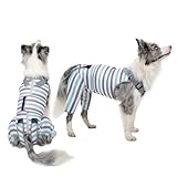 Arblina Hundebody Nach OP, Atmungsaktiv Hund Recovery-Anzug für Hinterbeine, OP Body Hund für Kleine/Mittlere/Große Hunde, Männlich/Weiblich Hunde Onesie Nach der Operation, Blau L
