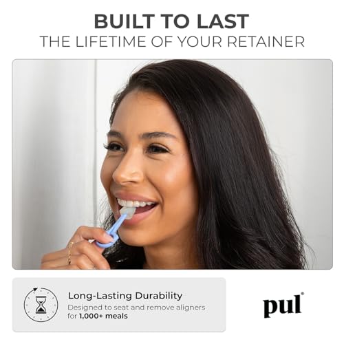 Image of PUL 2 in 1 Clear Aligner Chew and Remover Tool - Black | Chewie Combo + Orthodontic Remover | Reusable and BPA Free for Invisalign
