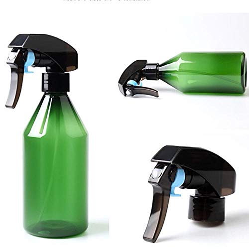 Preisvergleich Produktbild LTTXS 300 ml PET-Plastikflasche, nachfüllbare Feinnebelflasche mit Handknopf, verwendet für Haardesign, Bewässerung, Gartenblumen, saubere Dusche, Füttern von Haustieren-Grün_5 Stück