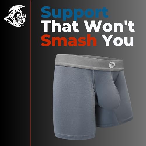 Rm Real Men Real Men 7In Modal Boxer Briefs B Pouch Med 3Pk Nvy/Drkgry/Blk Fashion Underwear Men Mens Underwear Ball Pouch Long Leg Mens Underwear 7 Inch Inseam Nut Huggers Underwear For Men Huge Bulge Underwear thumb #3