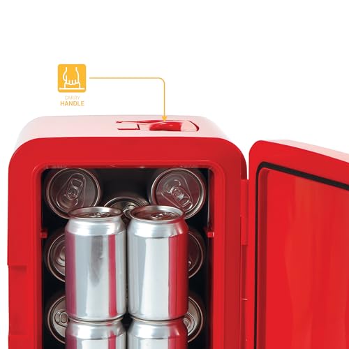 Image of Ukonic NFL Kansas City Chiefs 15-Can Mini Fridge 10L - AC /DC Powered, Official Team Colors & Logo, Portable Cooler for Tailgates, Home, Office, or Car