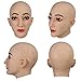 CRRCLSY Silicone Mask Realistic Female Mask Full Head Mask Can Makeup for Crossdresser Cosplay Transgender (Beige)