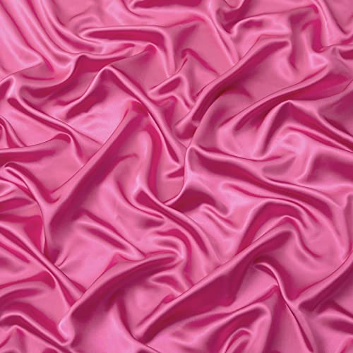 Vacvelt 3Pcs Extra Deep Pocket Satin Fitted Sheet Set Queen Bed Set, Hot Pink Bottom Sheet Fit 18-24 Inch Deep Pocket Mattress, Silky Bedding Set Soft & Ultra Deep Fitted Sheet & 2 Pillowcase #TOP7