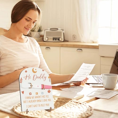 Image of Baby Announcement for Dad Surprise Pregnancy Announcement Ideas Baby Reveal for Husband Daddy to be Gifts Newborn Pregnancy Test Announcement Keepsake Wooden Sign