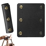 LIKENNY バッグ 持ち手 カバー 取っ手カバー 2枚組 PUレザー バッグハンドルカバー 滑り止め 痛くなりにくい 革小物 トートバッグ ハンドバッグ DIY アクセサリーパーツ(黑)