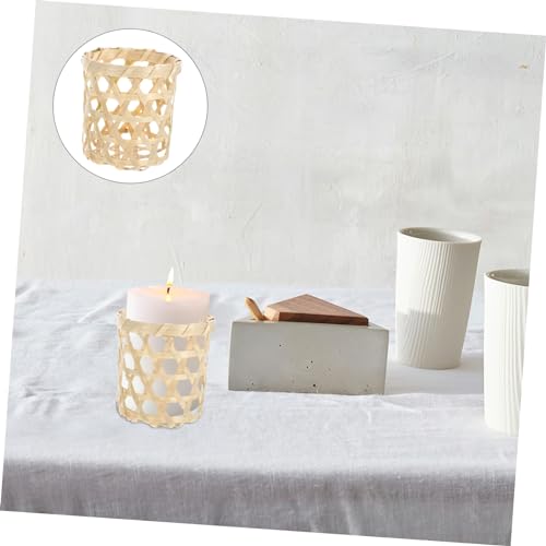 Yardenfun S141IP53119PXKK7K Rustic Rattan Woven Tea Light Candle Holders thumb #7