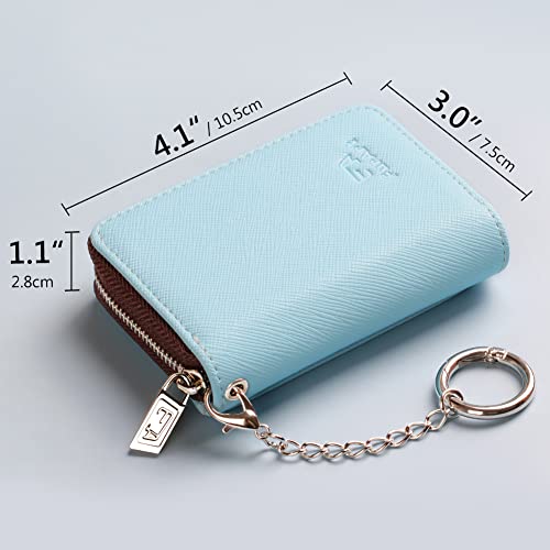 Image of FurArt Zipper Wallet Women RFID Credit Card Holder keychain Wallet