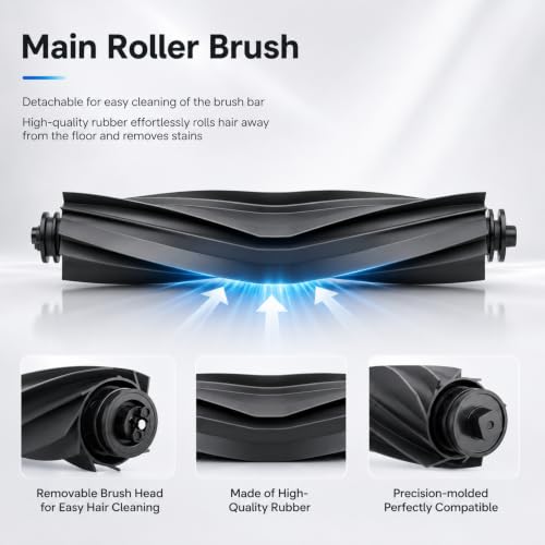 Image of 26Pack X40 Ultra /L40 Ultra Gen 2 /Mova P10 Pro Ultra Gen 2 Accessories | Premium Rubber H13 Filter Paper Microfiber Mop 3.2L Activated Carbon Bags