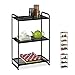 Produktbild Relaxdays Regal Metall, 3 Ablagen, Vorratsregal Küche & Abstellkammer, universal, Standregal, HBT 88,5x58x34, schwarz