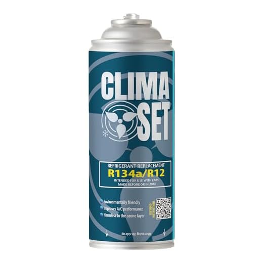 ClimaSet Recambio gas R134a R12 - Kit recarga aire acondicionado coche - Sustituto del refrigerante R134a - 1 botella refrigerante coche - Gas aire acondicionado coche - ECO