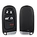SUPALAND Key Fob Shell Case Replacement for Jeep Cherokee 2014 2015 2016 2017 2018 2019 2020 2021 2022 Keyless Entry Remote Start Control GQ4-54T 5 Button with Keycain