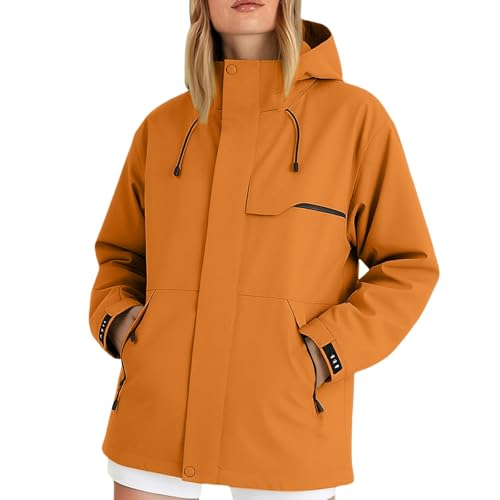 Veste de pluie imperméable pour femme coupe-vent softshell légère à capuche