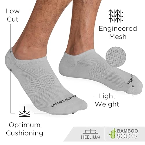Image of HEELIUM Bamboo Ankle Socks for Men & Women | Ultra-Soft, Odour-Free, Thin & Breathable | 3X Softer than Cotton | Sizes - M (UK 4-8) & L (UK 9-13)