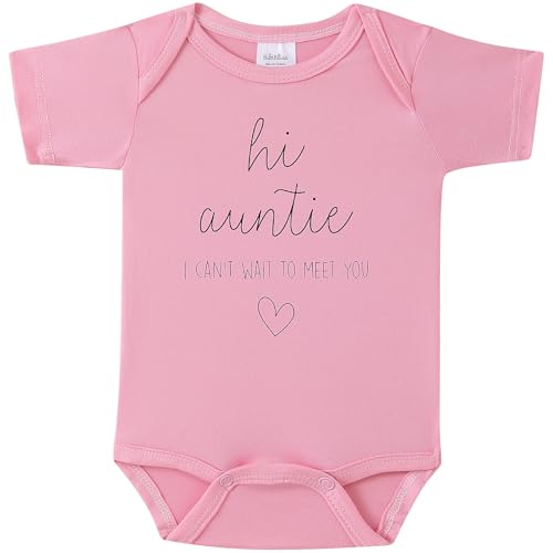 Hi Auntie I Can't Wait To Meet You Baby Announcement Onesie,Pregnancy Announcement for Grandparents Gift
