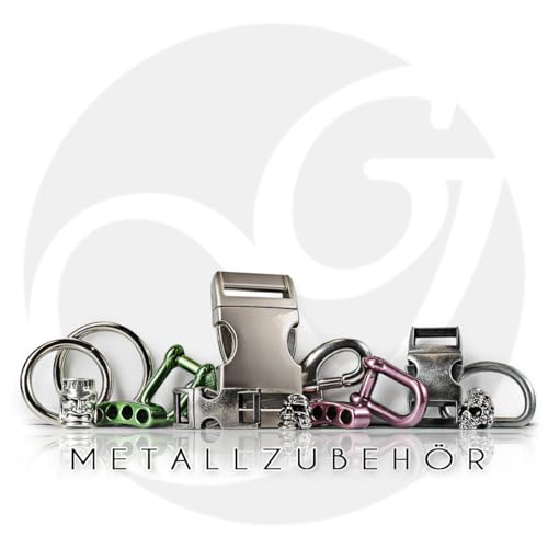 Ganzoo o - Set di 5 anelli in acciaio per cani fai...