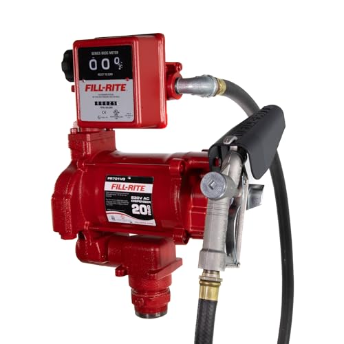 Image of Fill-Rite FR700VG 220V 50 /60Hz AC Pump, 3 /4 inchx12' Hose, 1 inch Manual Nozzle