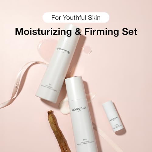 Donginbi-Red-Ginseng-Moisturizing-Firming-Skin-Care-Set-Hydrating-Toner-for-Dry-Skin-507-floz-Korean-Red-Ginseng-Essence-439-floz-Firming-Cream-Korean-Skin-Care-Gifts-for-Women