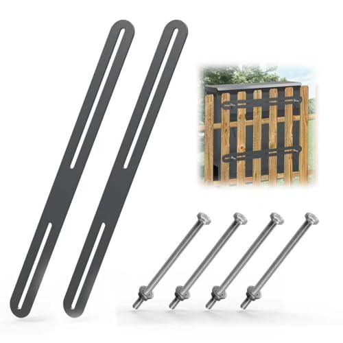 Zedelmaier Befestigungsset für Zaunbriefkasten, 2 Stück, für Briefkasten am Doppelstabmattenzaun & Tor, Zaunbefestigung,Briefkasten Befestigung, robust & wetterfest (Anthrazit, 295 x 25 mm)