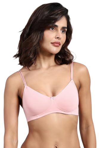 Image of Van Heusen Women's Everyday Cotton Bra|Medium Coverage|Non Padded|Non Wired|Seamless Moulded Cups|Anti Bacterial Tech| Keeps you Fresh|Sweat Absorbent|No Slip Soft Straps|Detachable Straps|Style 11001
