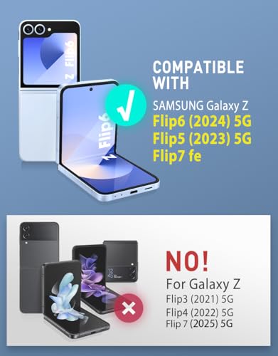Image of i-Blason for Samsung Galaxy Z Flip 6 Case with Stand, [Built-in Screen Protector] [Hinge Protection] [Belt-Clip], Armorbox, Black
