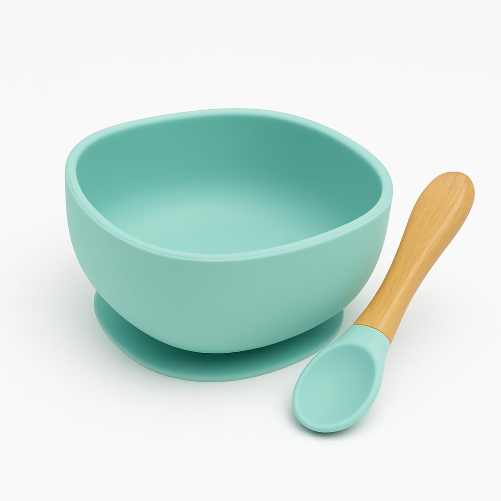 Baby Silicone Suction Bowl with Spoon | Anti-Slip Feeding Bowl for Babies & Toddlers | BPA-Free, Food Grade, Heat Resistant, Easy to Clean | Baby Self Feeding Training Bowl (multicolor , pack of 1)-image-34
