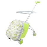 Greensen Niños Montan en Maleta, 2 en 1 20 Pulgadas 55L Equipaje de Mano de Viaje con Asiento de Carro Desmontable y Cuerpo Reforzado, para Viajes en Avión y Automóvil